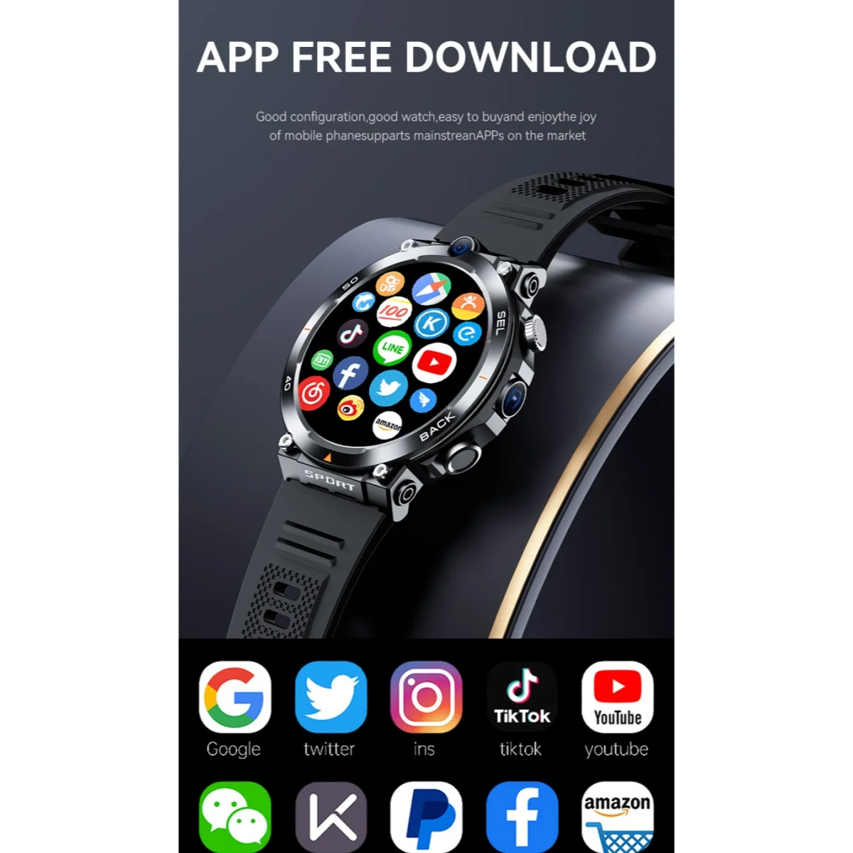 4G Smartwatch الرجال النساء الأعمال 4G مكالمة فيديو واي فاي GPS مقاوم للماء قوة البنك بلوتوث ساعة ذكية 8GB + 128GB لنظام أندرويد IOS