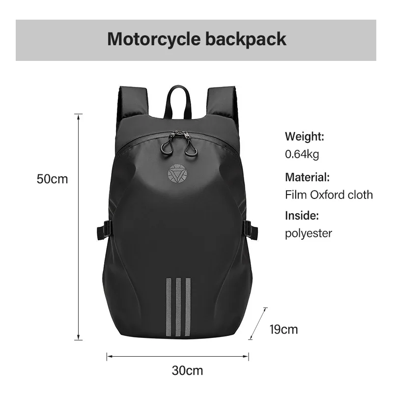 Helmet Bag Waterproof Backpack Motorcycle Bag Outdoor Travel Bag Laptop Bag Night Reflective Backpack Waist Leg Bag