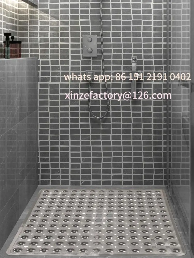 

Customizable bath mat non-slip bath mat with Suction Cup, bath matdrain , machine washable