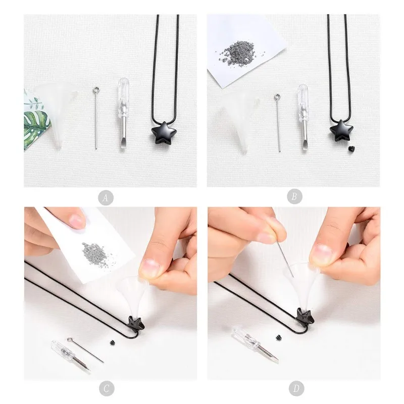 Mini Cremation Urn Necklace for Pet Ashes, Stainless Steel, Ash Pendant, Body Decoration