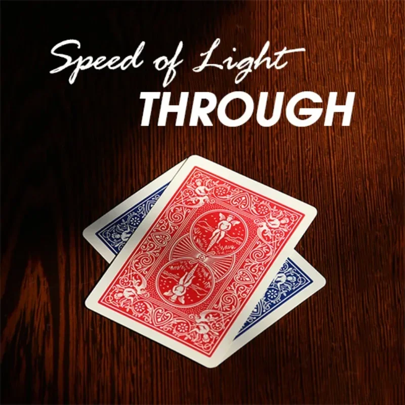 

Speed of Light Through 2.0 Magic Tricks Two Cards Corss Poke Magia Close Up Illusion Magicians Prop Mentalism Accessory Gimmick