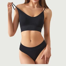 New Style Underwear Women's Small Chest Gathering Thin No Steel Ring plus size Sports Camisole Vest French Triangle Cup Bra suit