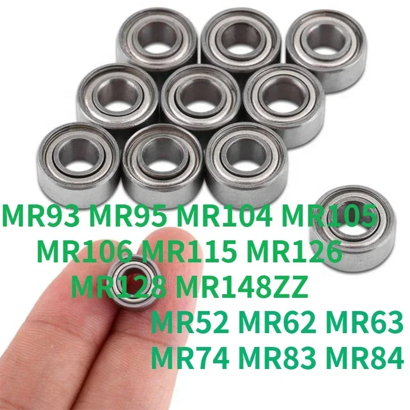 200pc MR52 MR62 MR63 MR74 MR83 MR84 Mini Miniature Bearings MR93 MR95 MR104 MR105 MR106 MR115 MR126 MR128 MR148ZZ Ball Bearings