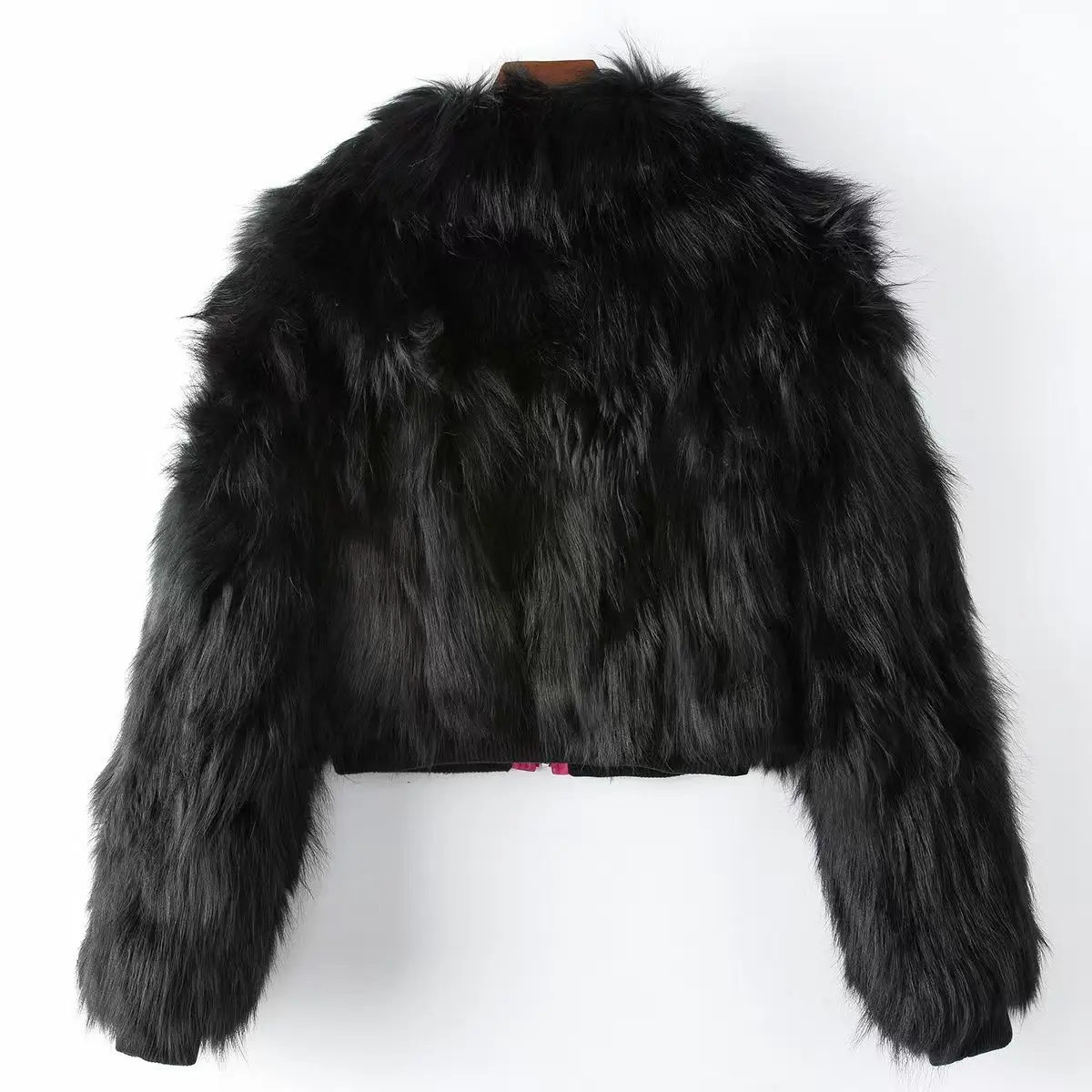 High Quality Real Raccoon Dog Fur Coat Women 2024 Winter New Thick Warm Loose Short Jacket Overcoat Female Clothing