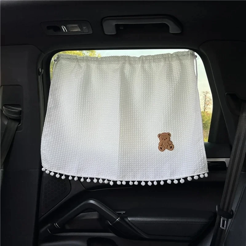 Cartoon Car Side Window Sunshade Curtain with Suction Cups, Universal UV Protection Cover for Kids, Babies and Children