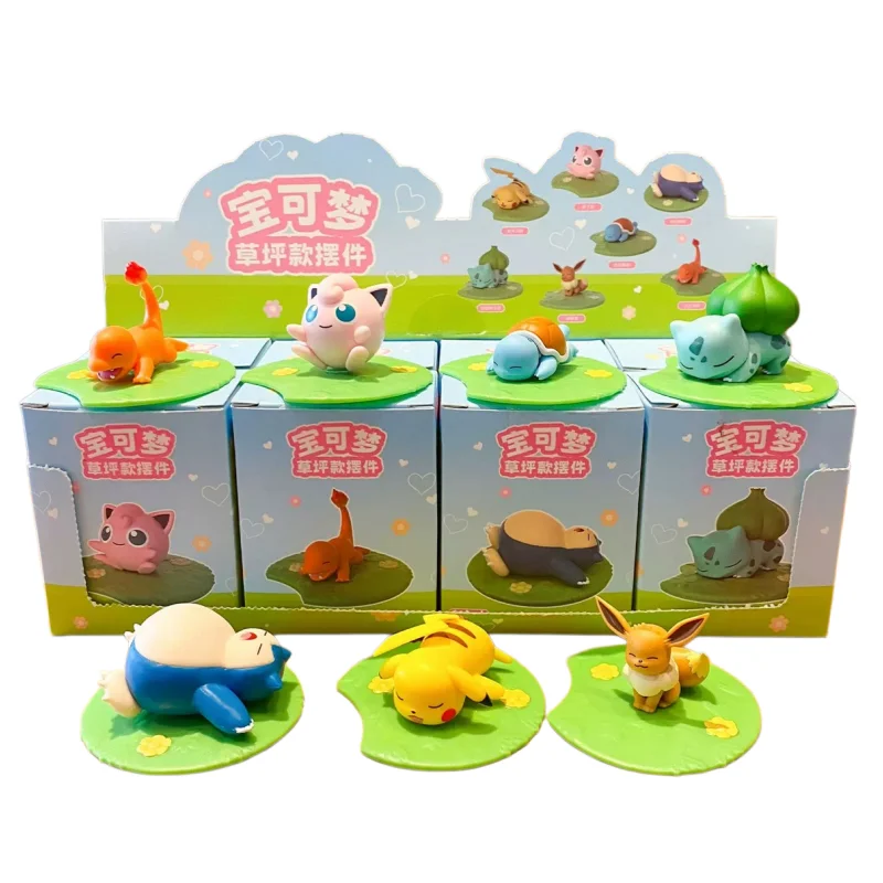 

Pokemon Anime Action Figures Pikachu Snorlax Eevee Charmander Cute Desktop Mini Model Decoration Ornament Toys Gifts