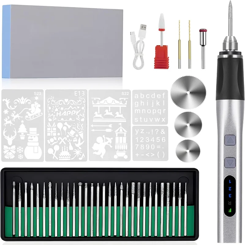 

A76K 37 Bit Electric Engraving Pen Cordless Engraving Pen DIY Rotary Engraving Machine A