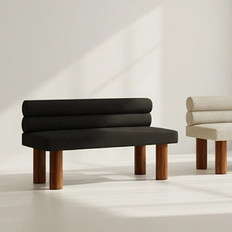 Hangye Furniture Solid Wood Strip Stool Restaurant Sofa Homestay Home Door Backrest Shoe Change