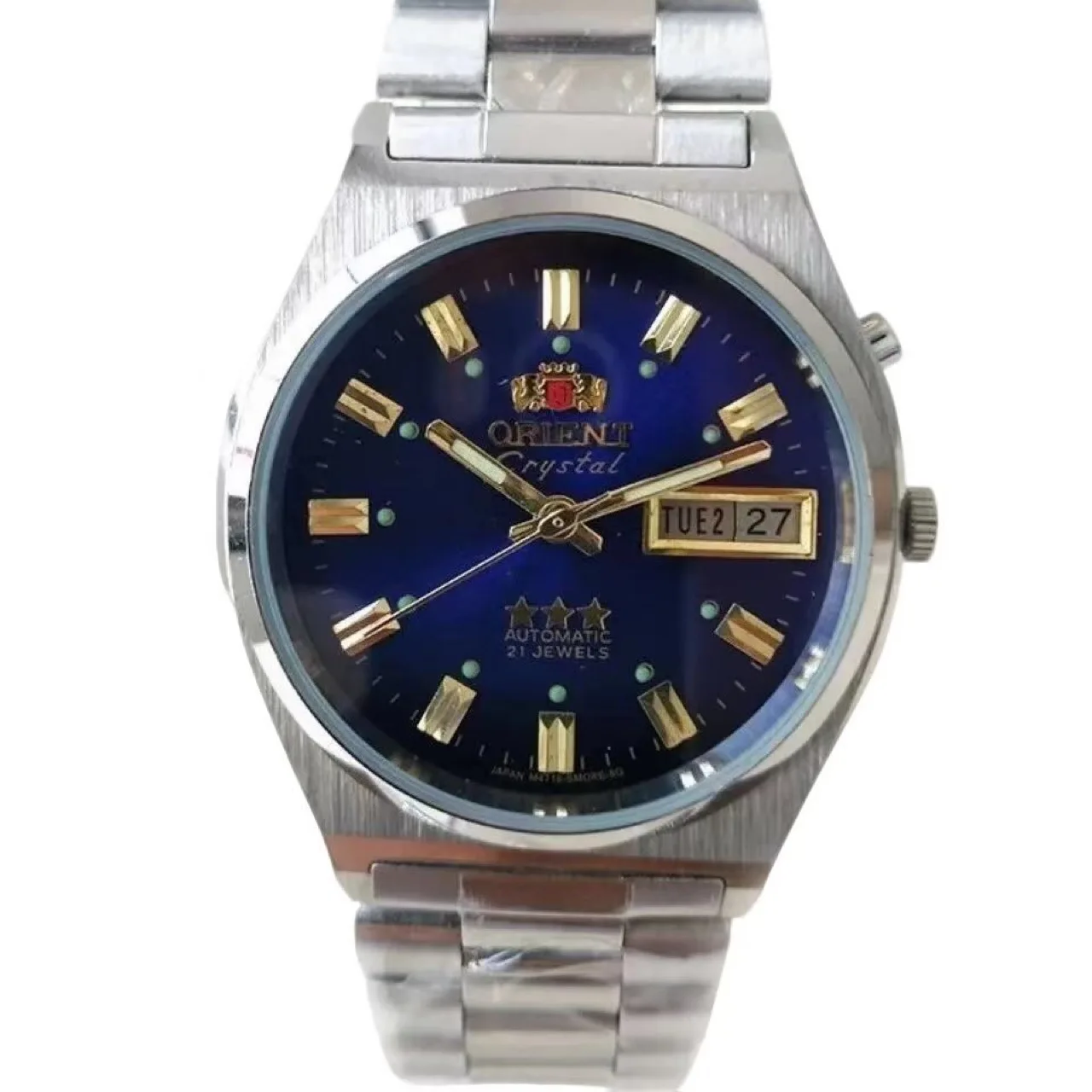 Reloj Orient Reloj mecánico unisex Correa de acero Cierre plegable Función completa Serie de horas mundial