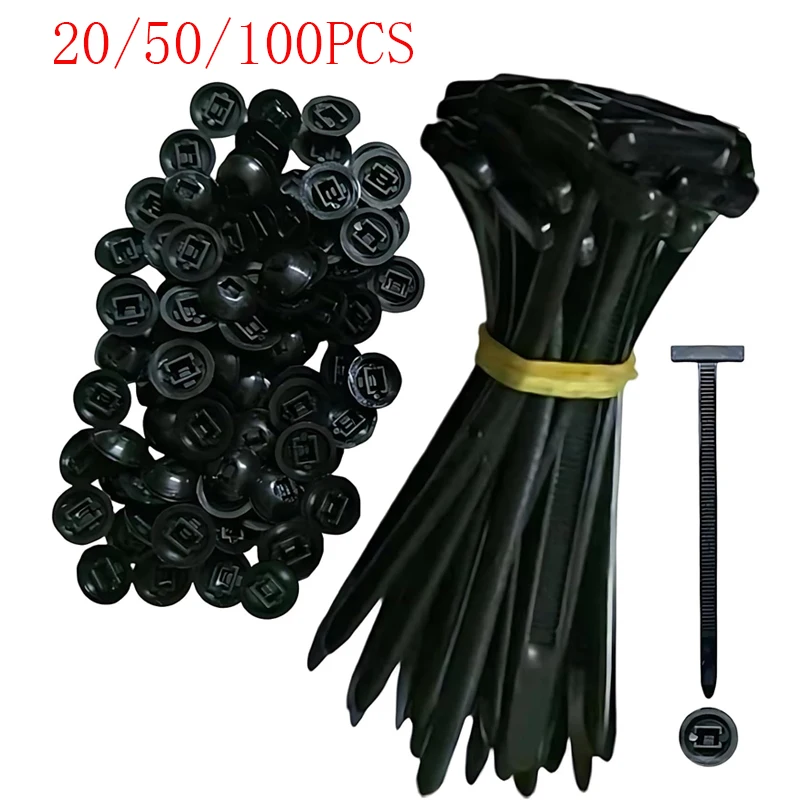 New Universal Self Locking Nylon Cable Ties - Pack of 100/50/20 Multipurpose Cable Ties for Automotive Repair and Daily Use