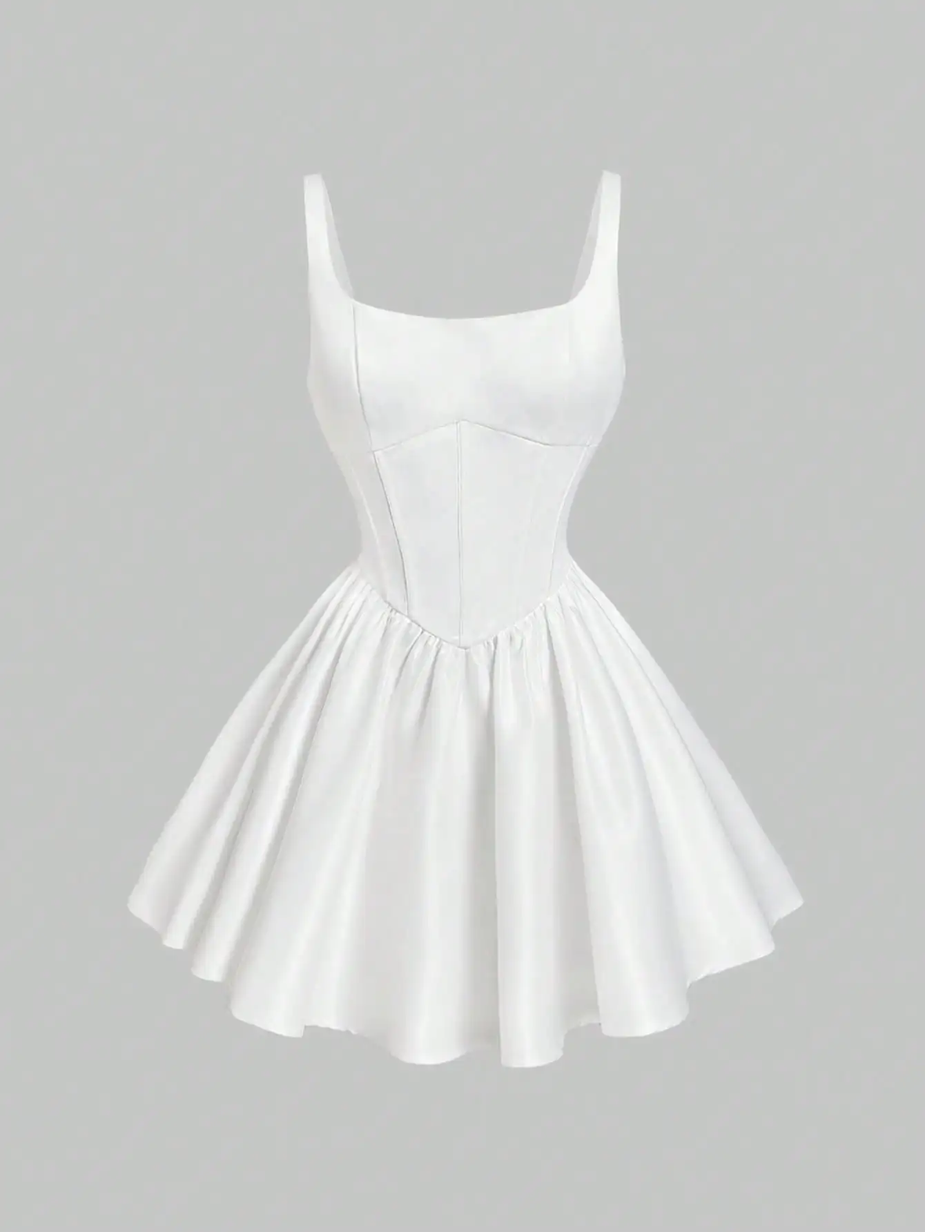 White Bow Decor Mini Dress, Elegant Modest Summer Party, Graduation Holiday New Year Anniversary Dress for Women