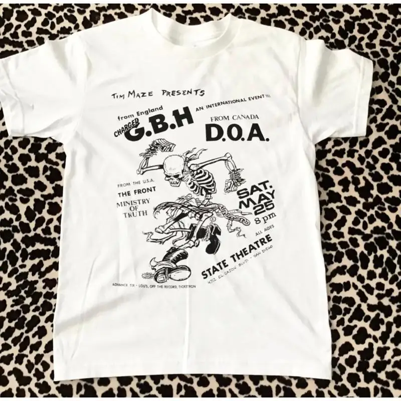 

GBHDOA Vintage 1980's Punk Rock Flyer T shirt size S 5XL