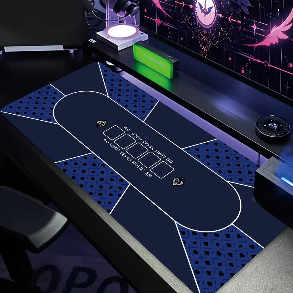 تكساس هولدم بوكر تصميم كبير ماوس الوسادة حصيرة مكتبية بطاقة لعبة حصيرة عدم الانزلاق دائم مخيط حافة مكتب الملحقات بوكر حصيرة البساط #2