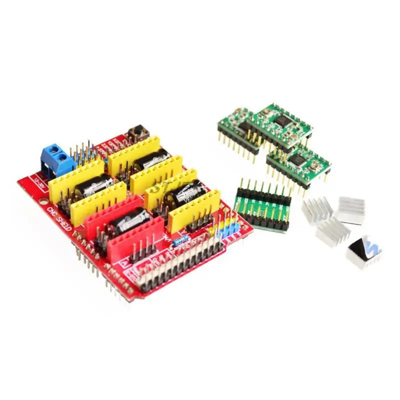 Щит с ЧПУ для гравера V3.0 + драйверы шагового двигателя A4988 DRV8825 для UNO R3 для Arduino Щит с ЧПУ для гравера V3.0 + драйверы шагового двигателя A4988 DRV8825 для UNO R3 для Arduino