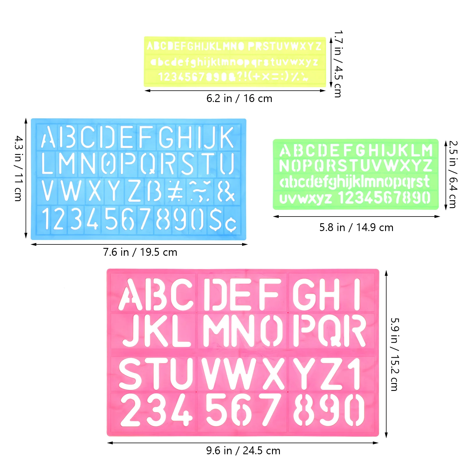 Alfabeto Número Stencil Set, Artesanato DIY, Camadas, Stencils, Pintura, Scrapbooking, Estampagem, Gravação, Álbum, Modelo Cartão de Papel, 4pcs