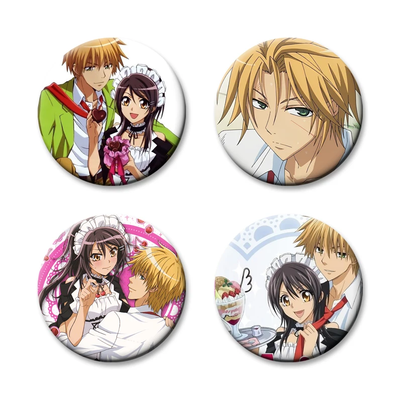 32/44/50/58mm Cartoon Style Badge Maid Sama! Brooches on Backpack Clothes Handmade Round Enamel Pins for Jewelry Gift Accessory