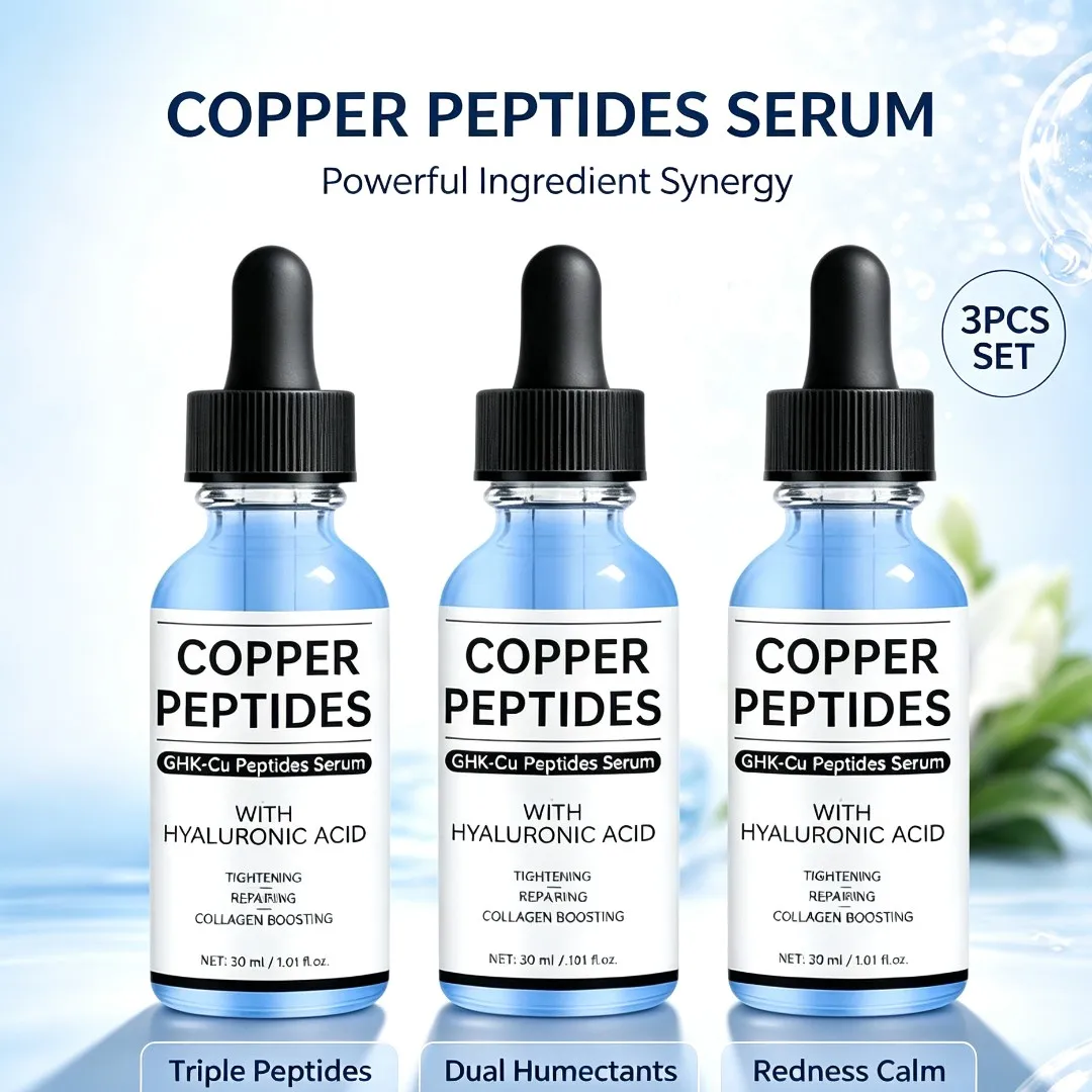 GHK‑Cu Hydrating Firming Serum 30ml Copper Peptide Fade Fine Lines Skin Care Repair Rejuvenate Increase Elasticity Essence