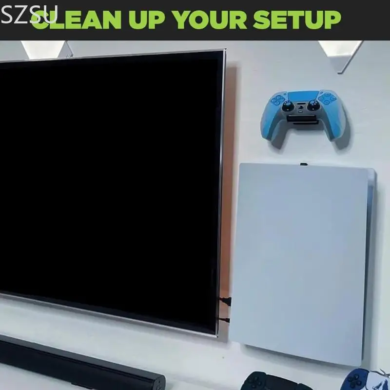 SZSU Enhancing Cooling Game Console Wall Mount Bracket Stand Space Saving Design Secure Mounting Easy to Install Modern