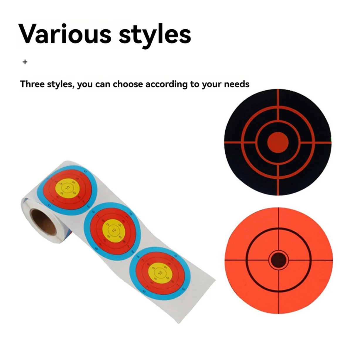 A72Z Target Paper Self-Adhesive Target Paper Sticker is Small Convenient and Easy to Carry Black