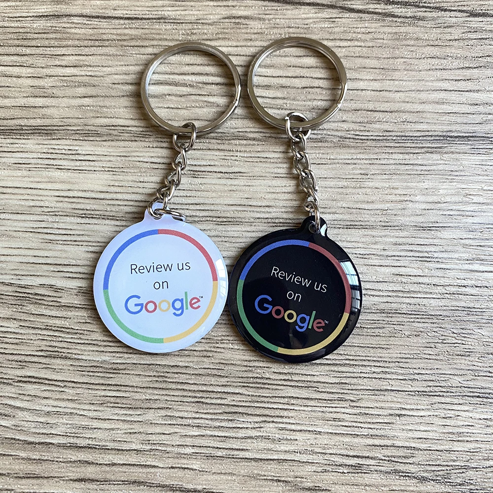 NFC Tap Key Tag  Social Media Sharing WhatsApp Instagram Facebook keychains NFC Key Tag Google Review Keychains