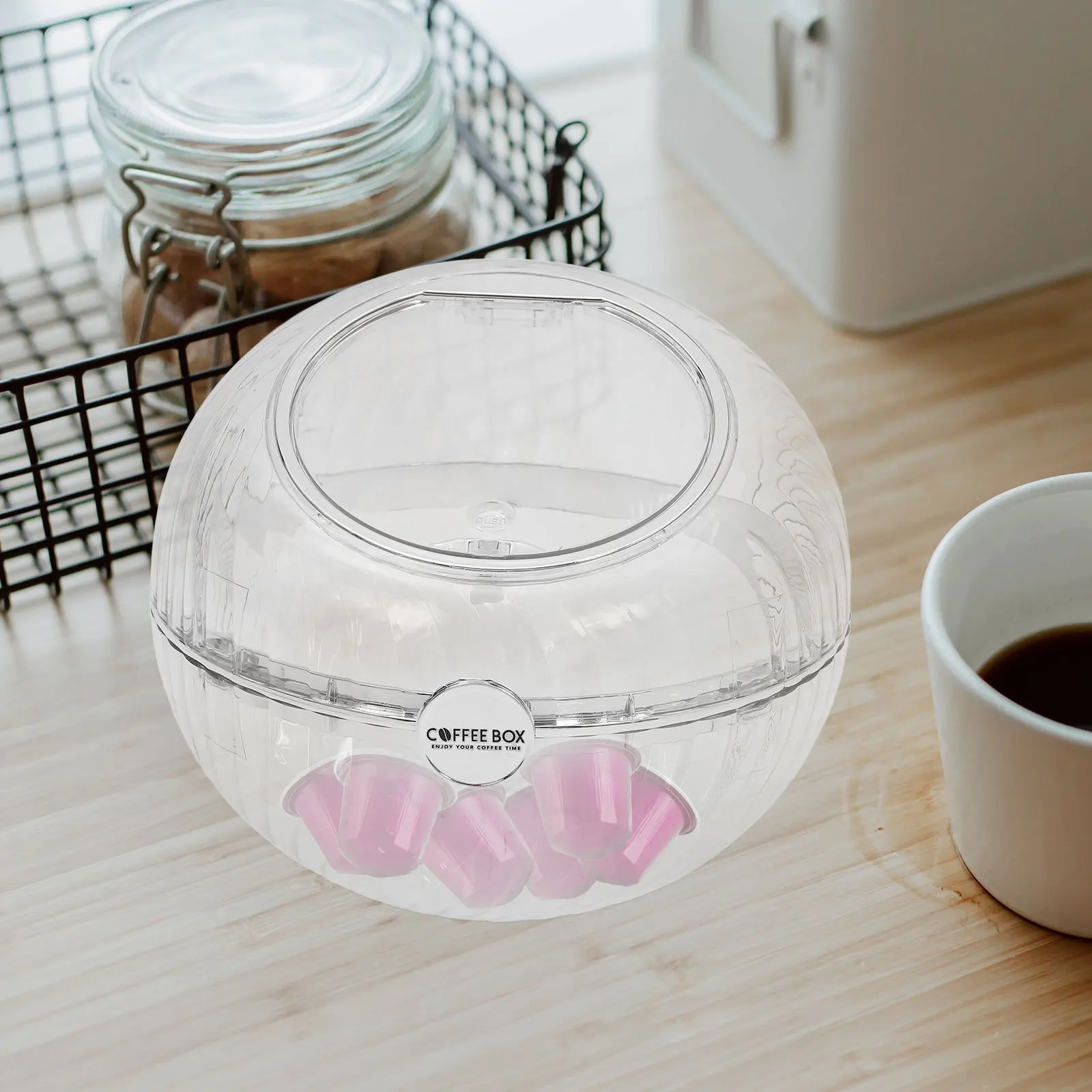 

Coffee Holder Storage Container Large Capacity Sturdy Plastic Coffee Capsules Organizer For Home Cafe Use Pod