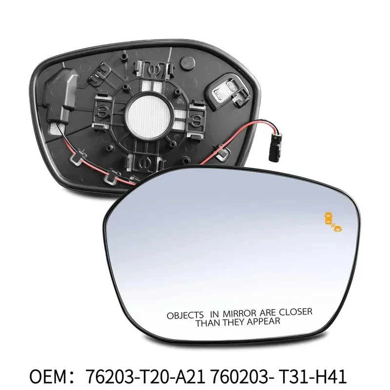 Compatible with Honda Civic 2022-2025 Rearview Mirror Glass Lens Replacement 76203-T20-A21 76203-T31-H41 Driver Side