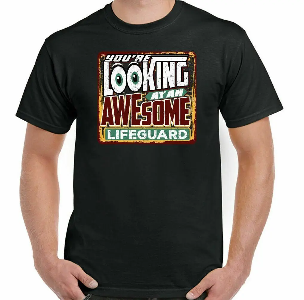 Lifeguard T Shirt Mens Funny Baywatch Swimming You're Looking At An