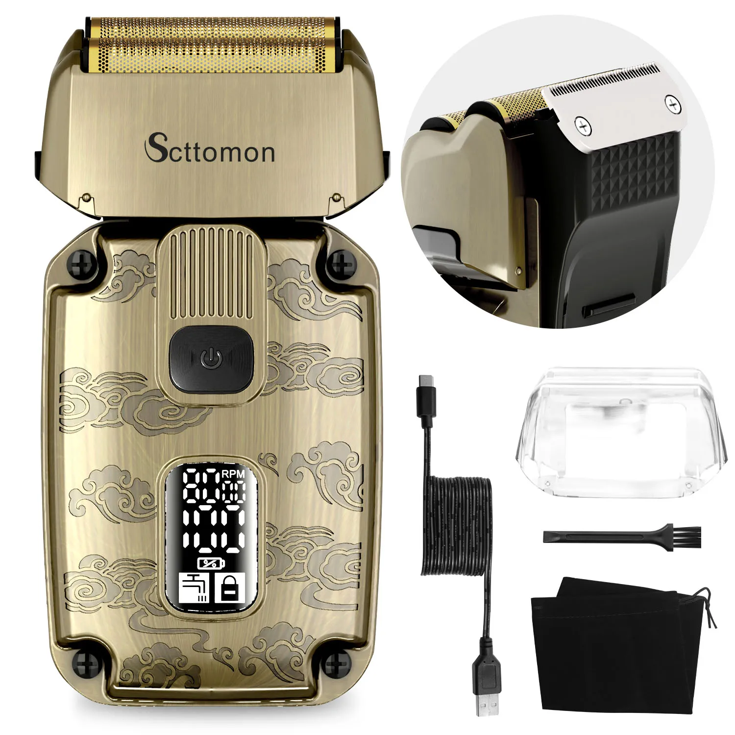 Hatteker Electric Beard Trimmer Grooming Kit for Men