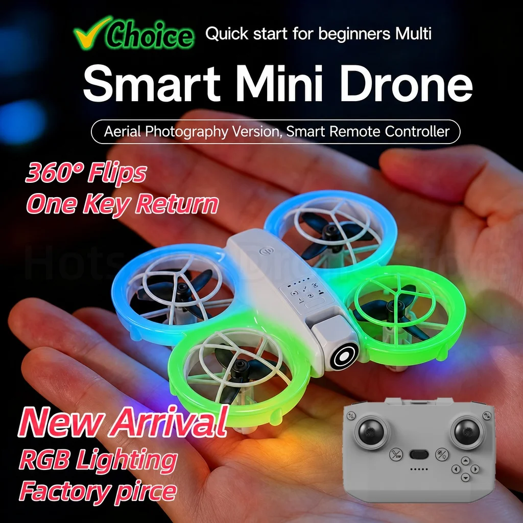LYZRC L800 Mini Drone New RGB Lights 2.4G RC Aircraft 4K HD camera Headless Mode 360 Flips One Key Return Remote Control Toy