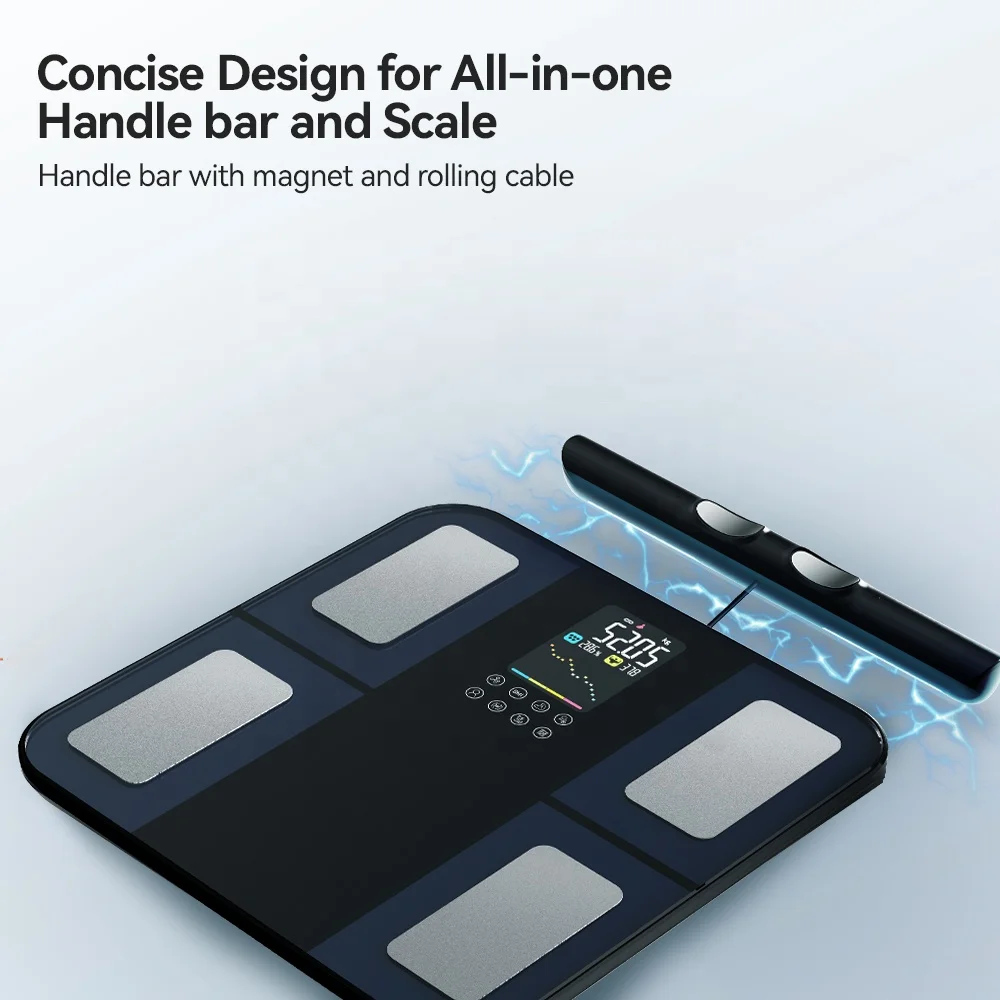 ITO Glass VA Screen Body  Smart Fat Percentage Welland Original App Fitdays Electronic Weighing Digital Personal Scale