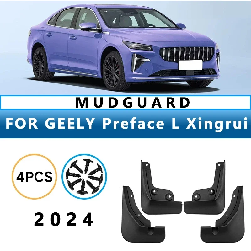 

Mud Flaps Fit for GEELY Preface L Xingrui 2024 Mudguards Tire Fenders Splash Proof Accessories Wheel Guards 4ps
