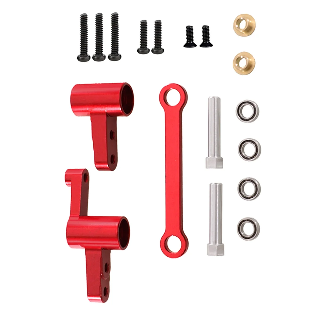 Steering Assembly Steering Shaft Upgrade Kit for MJXHyper Go 14209 14210 H14BM 1/14 RC Car Upgrade Parts Red