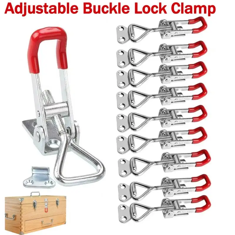 1Pcs Adjustable Toolbox Case Metal Toggle Latch Catch Clasp Quick Release Clamp Anti-Slip Push Pull Toggle Clamp Tools