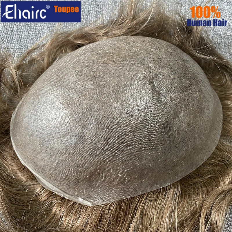 0.02mm Thinnest in the Market Skin Men Toupee Hair System Human Hair Protesis Capilar Hombre Pelo Humano  6