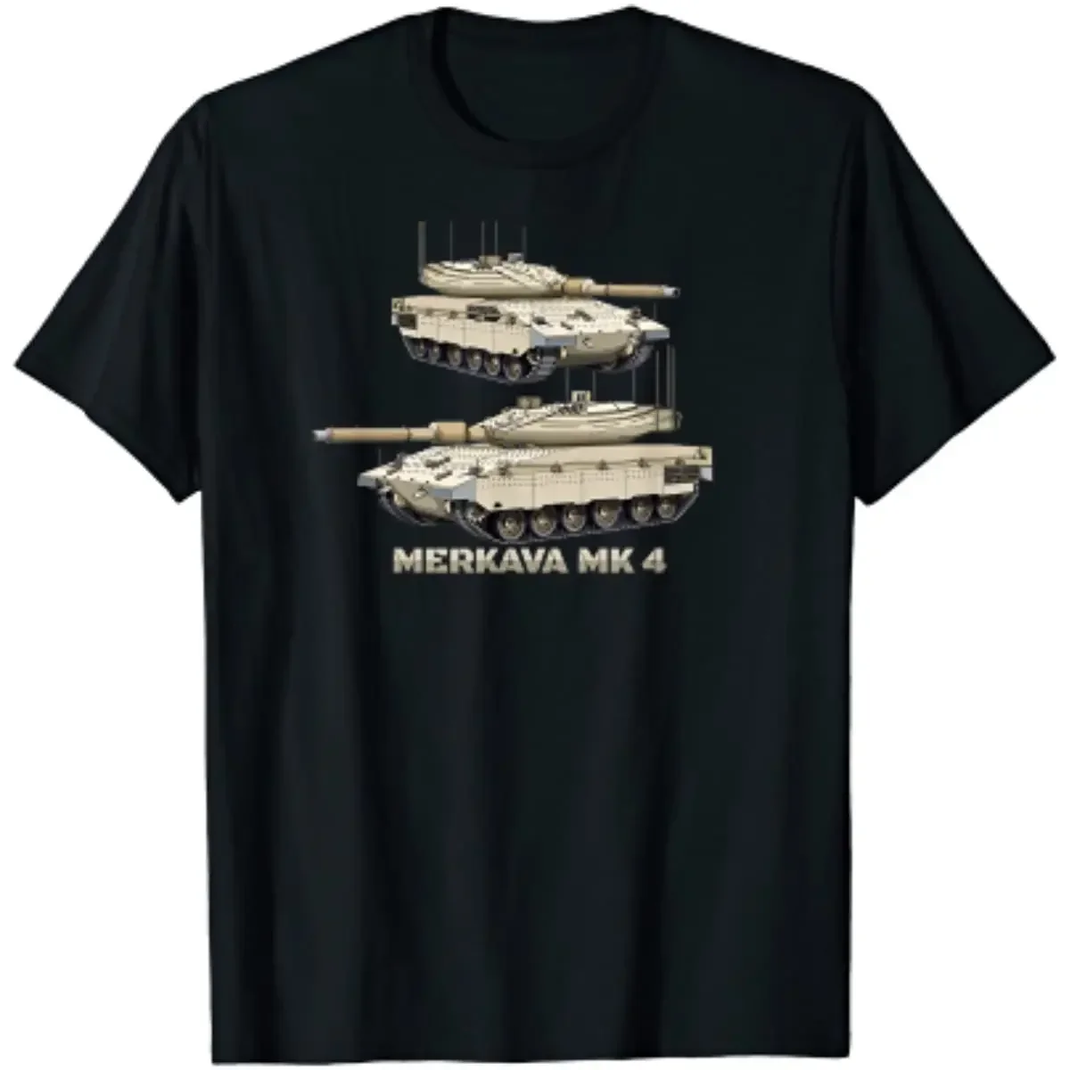 Israel Defense Forces Merkava MK4 Tank Diagram T-Shirt 100% Cotton O-Neck Short Sleeve Summer Casual Mens T-shirt