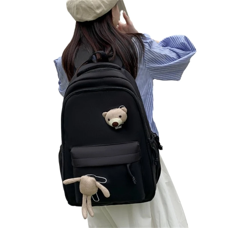 Mochila nailon duradera para estudiantes, bolso escolar para adolescentes, mochila para ordenador portátil, bolsas para