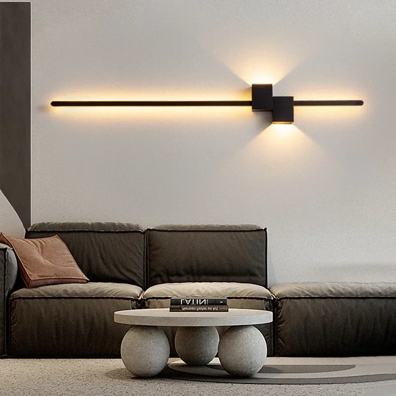 

New Modern Minimalist LED Wall Lamp Black Gold Wall Light Home Decorative Bedside Corridor Sofa Backgroung Wall Fixture