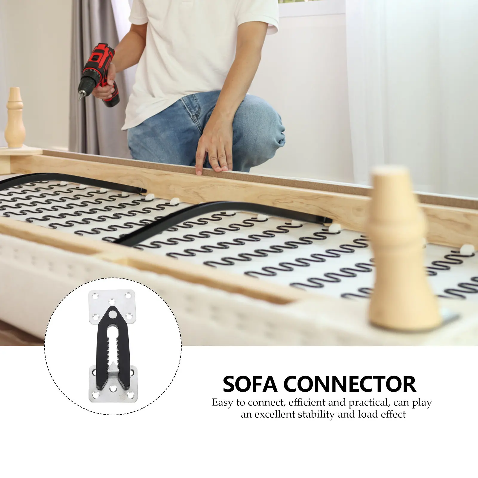 4Pcs Sofa Connector Sturdy Sectional Couch Joint Snap Efficient Furniture Accessories for Sofa Stability Furniture Joint Snap