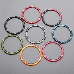 Mod 38mm x 31.5mm Multicolor Aluminum Resin Bezel Insert Compatible Bezel Parts for SKX007 SKX009 SRPD NH35 NH36 Movement Cases