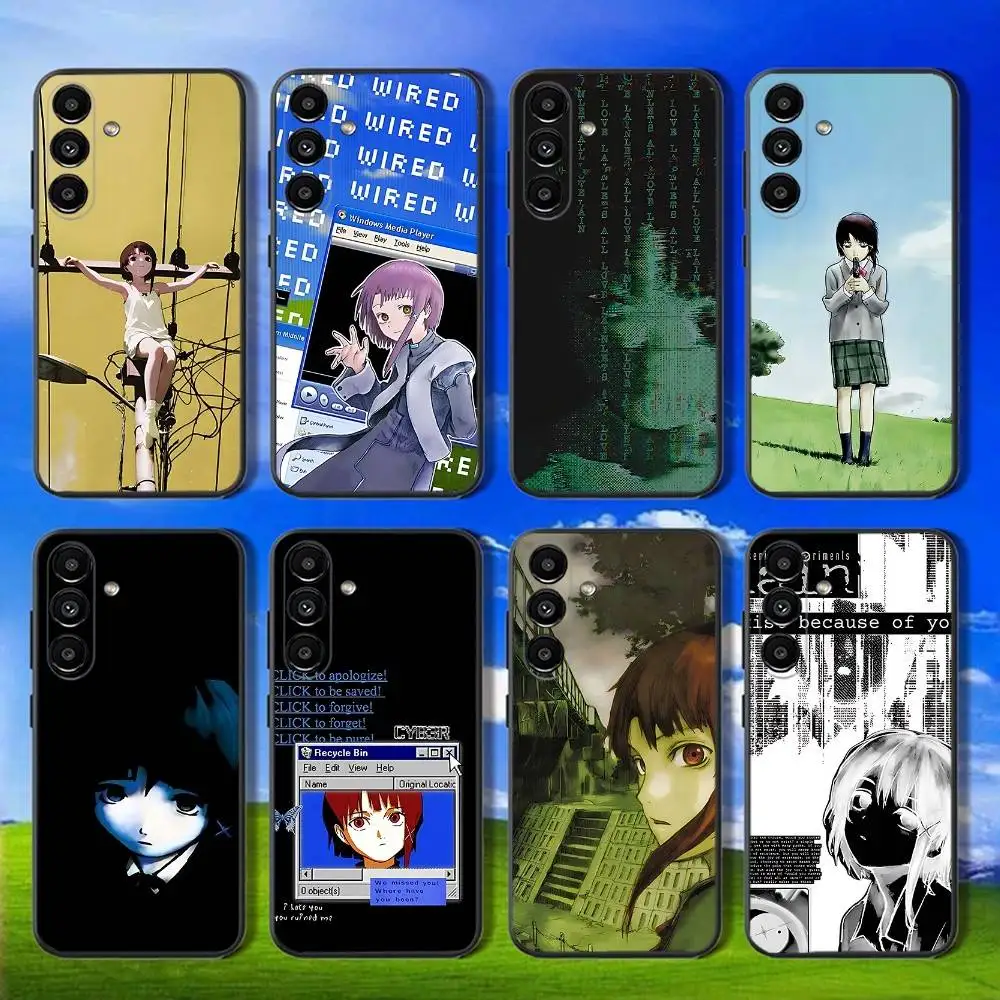

Anime Serial Experiments L-Lain Phone Case For Samsung Galaxy A73,31,32,72,41,53,52,71,22,5G,Note,J7,8,9 Soft Black Cover