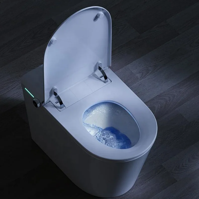 

Luxury Electric Intelligent One Piece Closestool Wc Toilet Bowl Automatic Black Smart Bidet Toilet