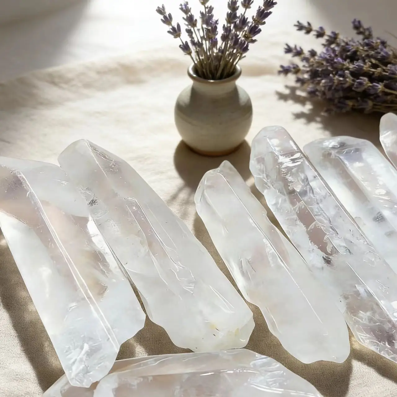 Crystal Point Wand | Natural Crafts with Clear Vitreous Luster | Chakra Healing & Emotional Detox | Desktop Decoration
