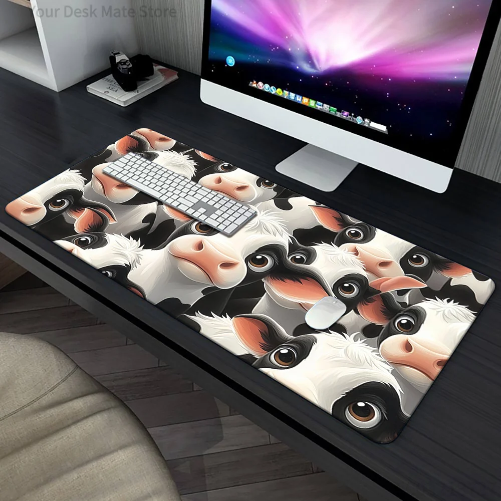 1pc Full of Cute cartoon Cows Printed All over Mousepad, Keyboard Gaming Accessories Mouse Mat,