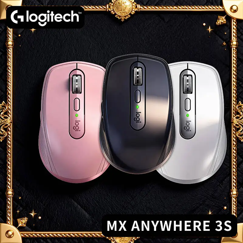 

Logitech MX Anywhere 3S Wireless Bluetooth Mouse 8000 DPI Silent Rechargeable Compact Ergonomic for Laptop Office Gaming Trip