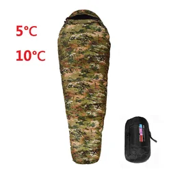 800g/1000G Filling White Duck Down Adult Mummy Sleeping Bag Ultralight Outdoor Camping Tourist Portable Keep Warm Autumn Winter