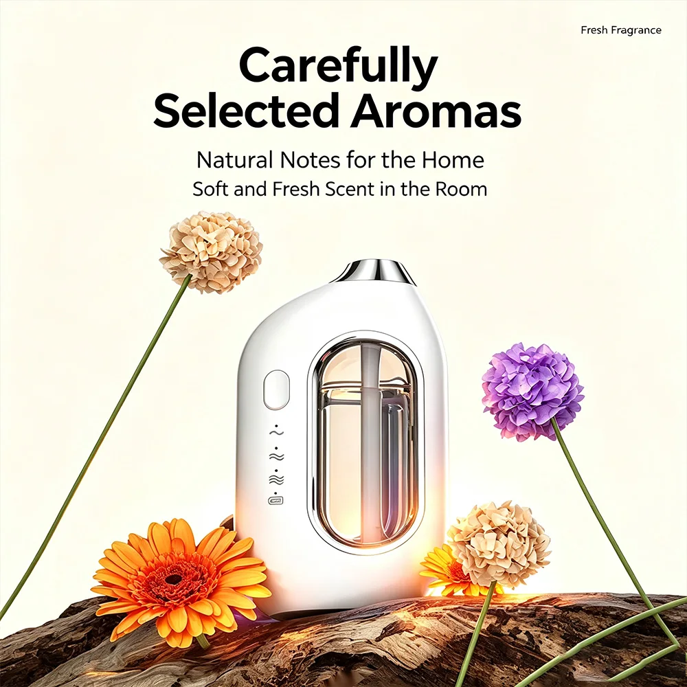 Rechargeable Automatic Aromatherapy Diffuser, 3-Speed Timed Mist,10 dB Ultra-Quiet Wall-Mounted and Desktop Diffuser with Trank image 6