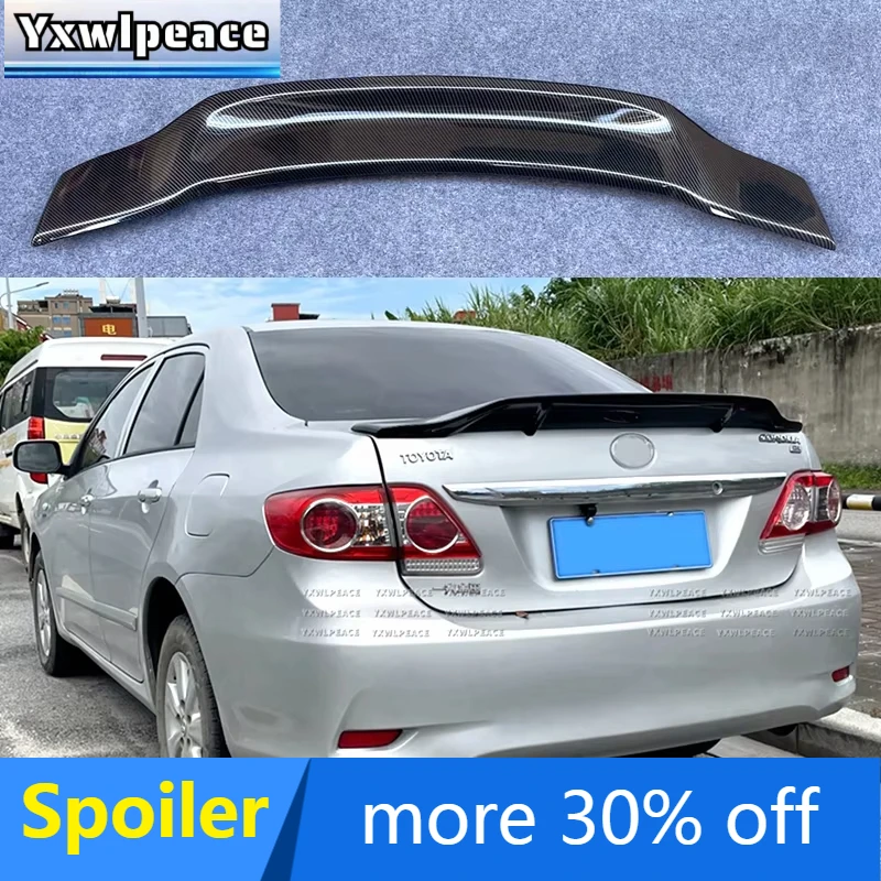 

For Toyota Corolla Spoiler 2008-2013 R Style ABS Carbon Fiber Look Rear Trunk Lip Spoiler Body Kit Accessories