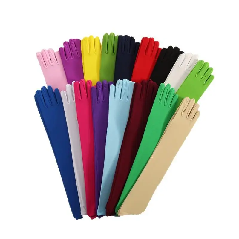 1 Paar elegante, atmungsaktive Sommer-Sonnenschutz-Handschuhe aus Milchseide, elastische Tanz- und Brauthandschuhe für Hochzeitsfeiern und Bühnenauftritte. – Detail 4