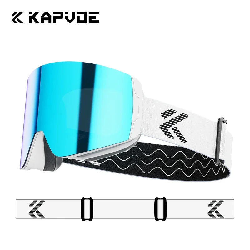 Kapvoe Sneeuwbril Ski Snowboarden Skiën Zonnebril voor Vrouwen Mannen Anti-Fog Lens UV400 Meekleurende Bril Motorfiets Bril