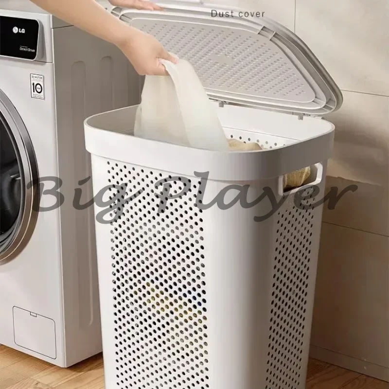 

Dirty Storage Household Use, Large Capacity With Lid Storage, Laundry For Clothes, Bathroom Dirty Clothes Basket